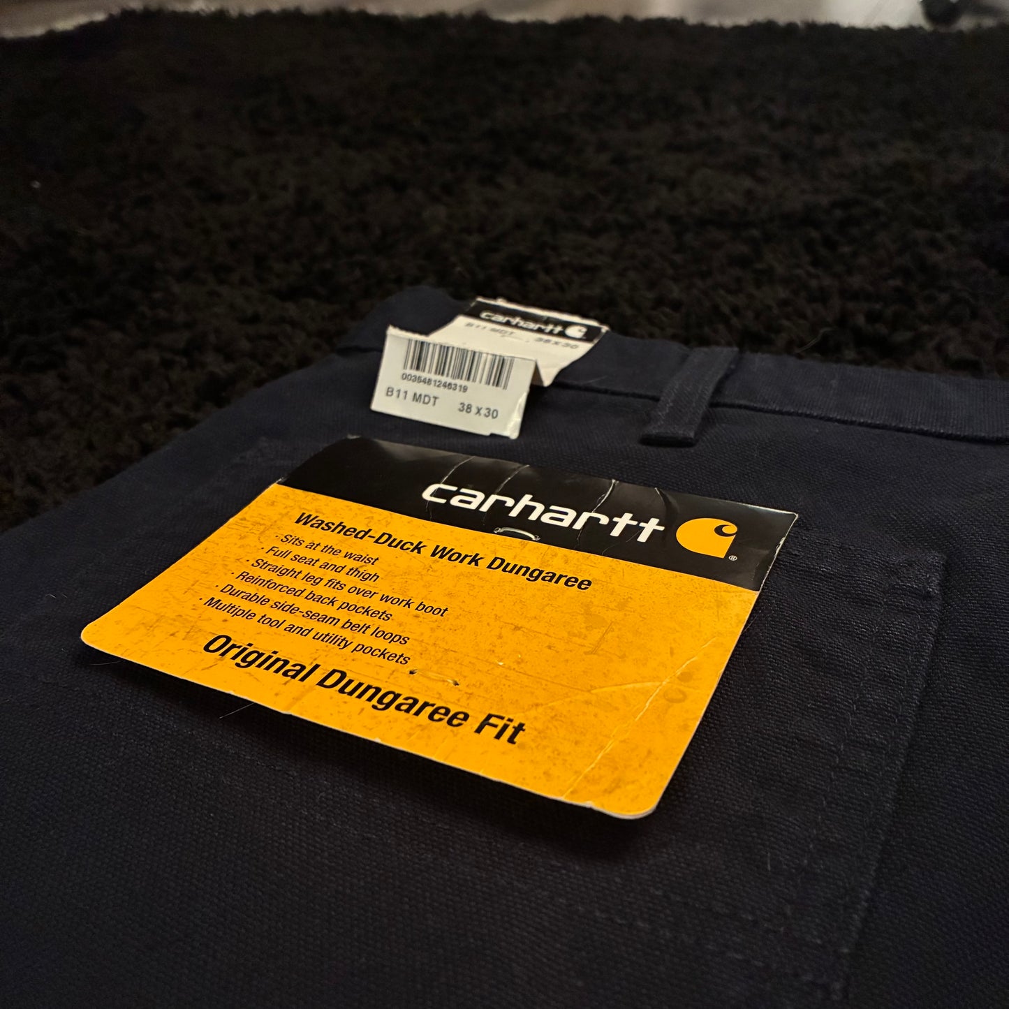 Carhartt Washed-Duck Work Dungaree (38x30) *New*