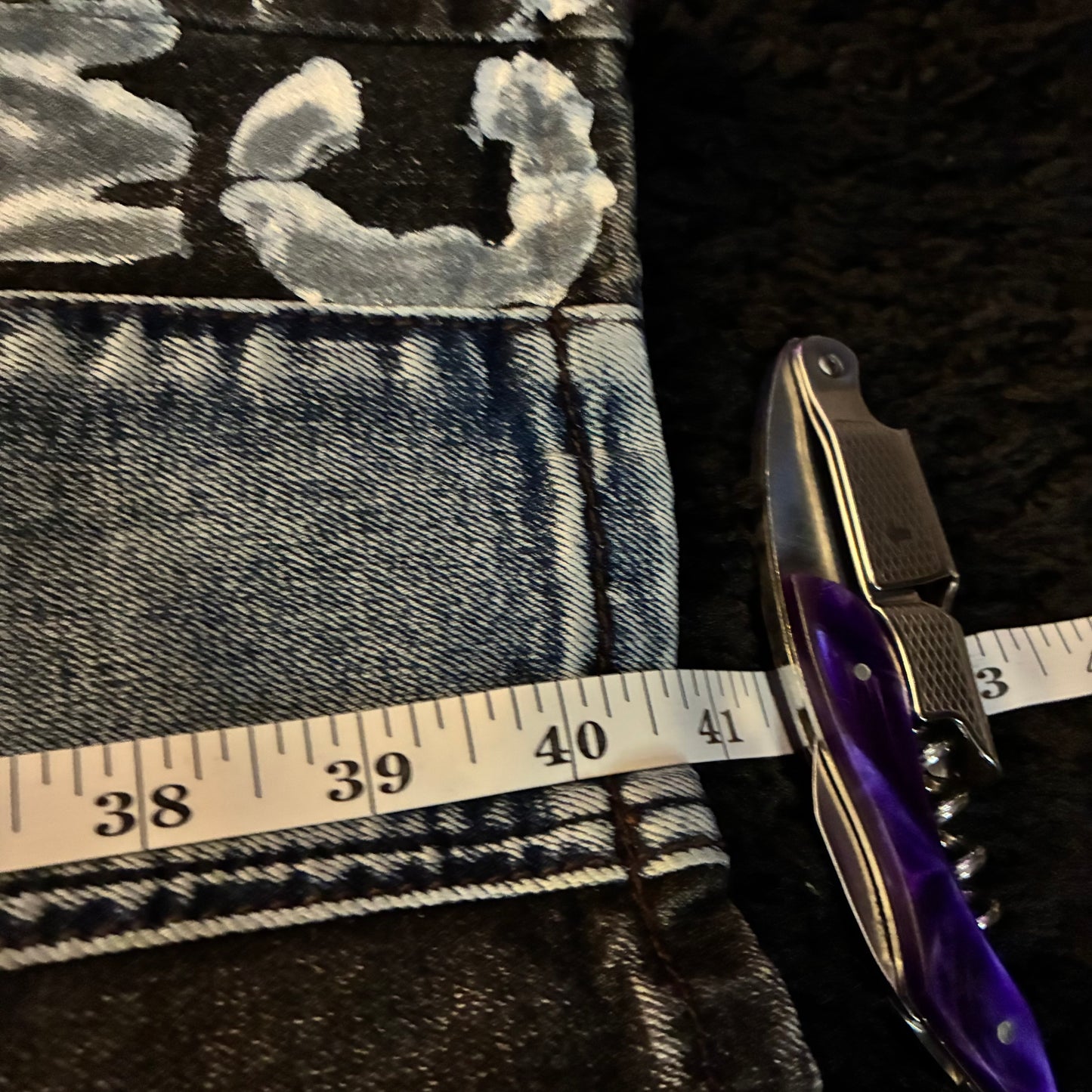 Two-Tone Side Print Jeans (36w)