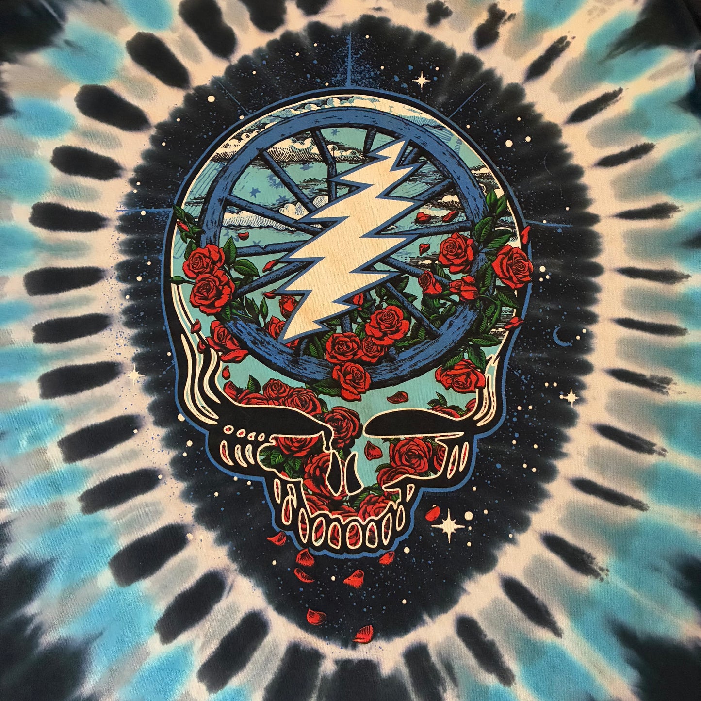 Liquid Blue Grateful Dead Steal Your Bertha Tie-Dye Tee (2XL)