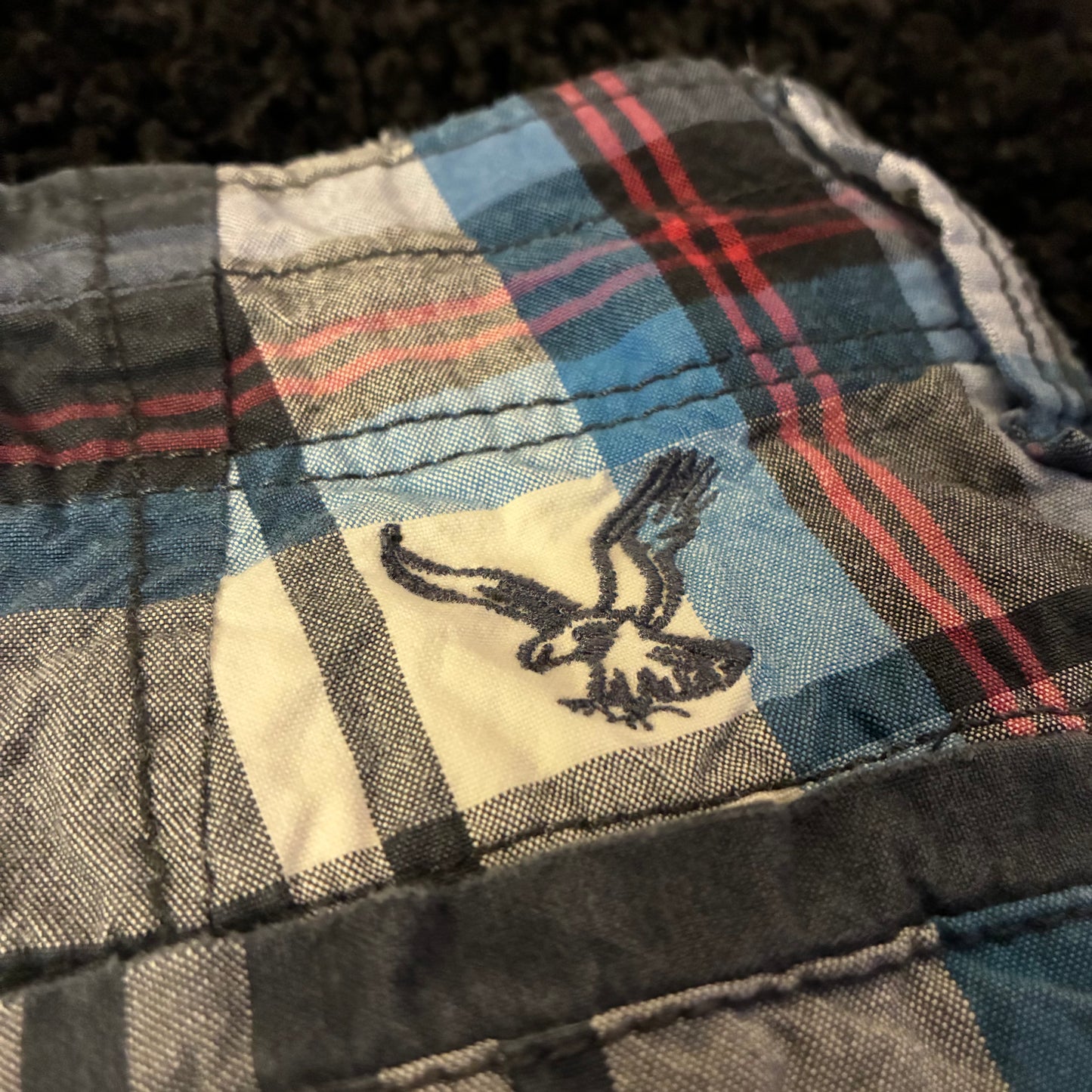 American Eagle Checkered-Chino Shorts (28w)