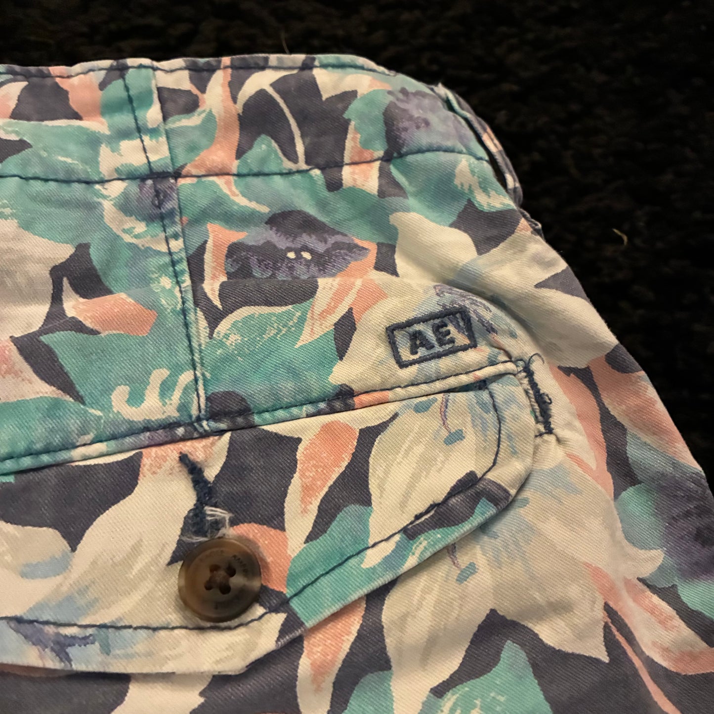 American Eagle Floral Pattern Chino Shorts (28w)