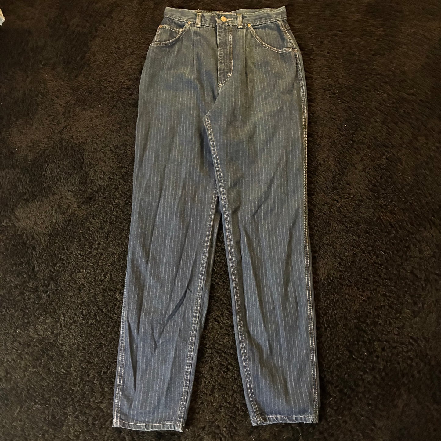‘80s Lee Pinstripe Jeans (Women’s 12)