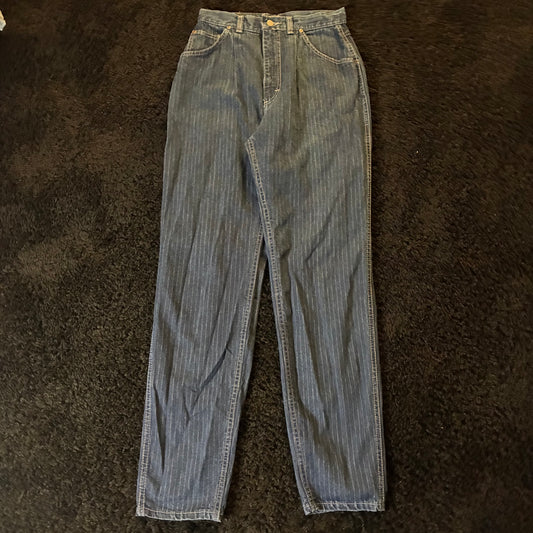 ‘80s Lee Pinstripe Jeans (Women’s 12)
