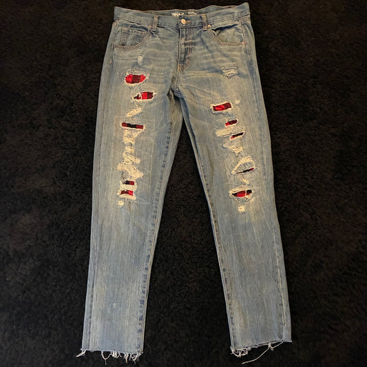 Mossimo Ripped-Flannel-Lined Jeans (8/29)