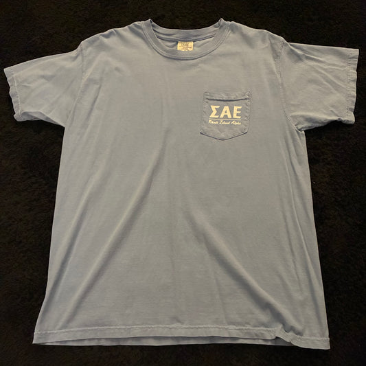 Rhode Island Greek Life Tee with Utility Pocket (L)