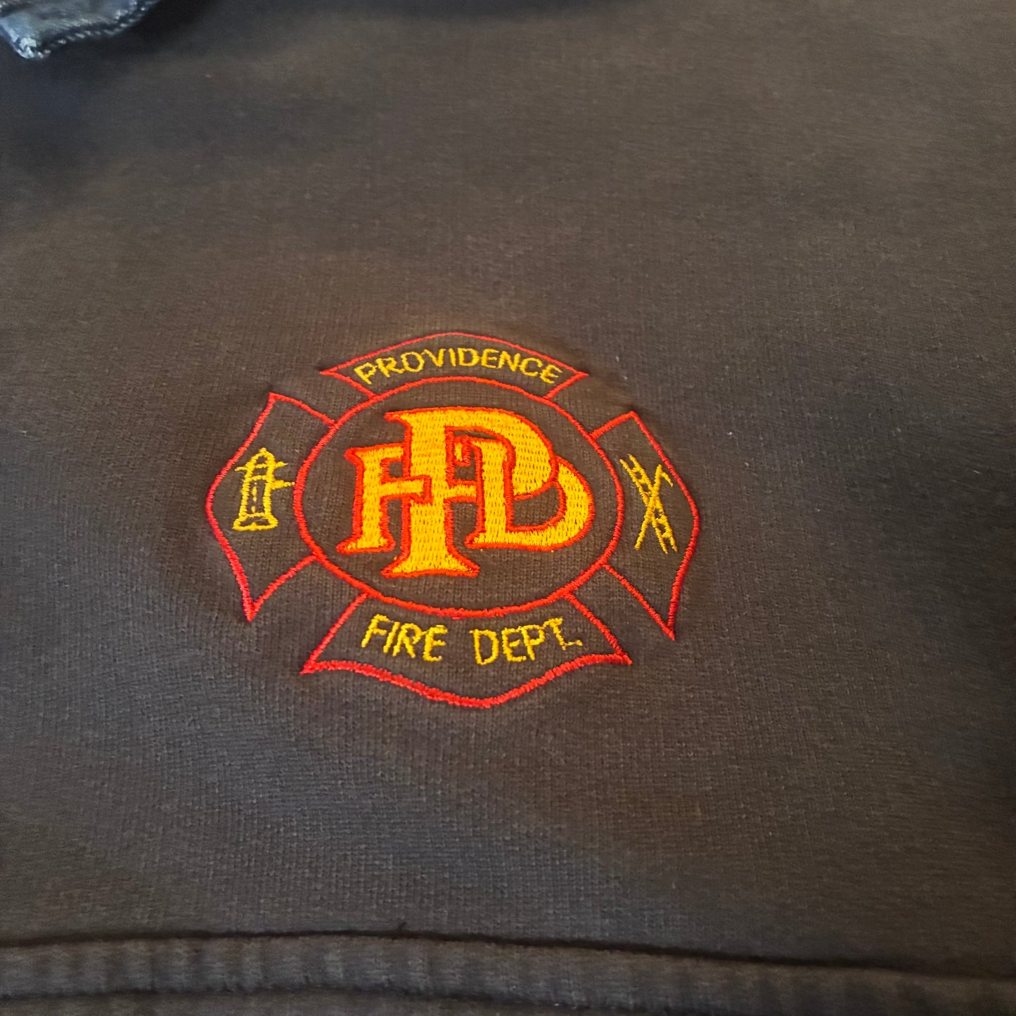 Providence Fire Dept. 1/4 Zip Long Sleeve w/ Denim Accents (4XL)