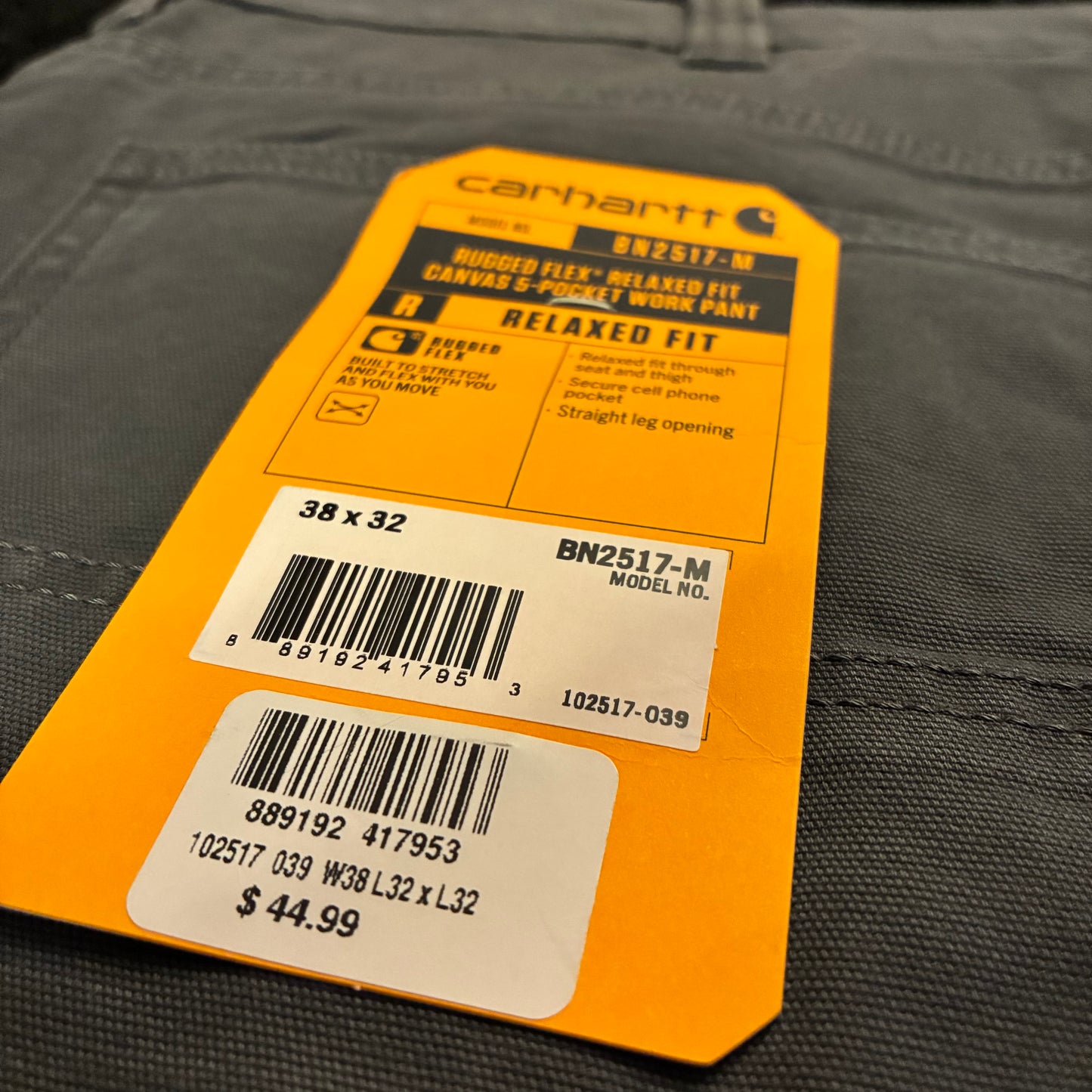 Carhartt Relaxed Fit Work Pants (38x32) *New*