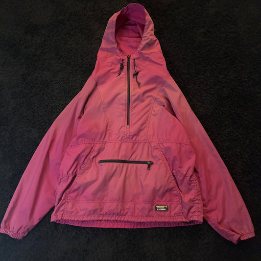 L.L. Bean Quarter Zip Windbreaker Pullover w/ Hood (L)