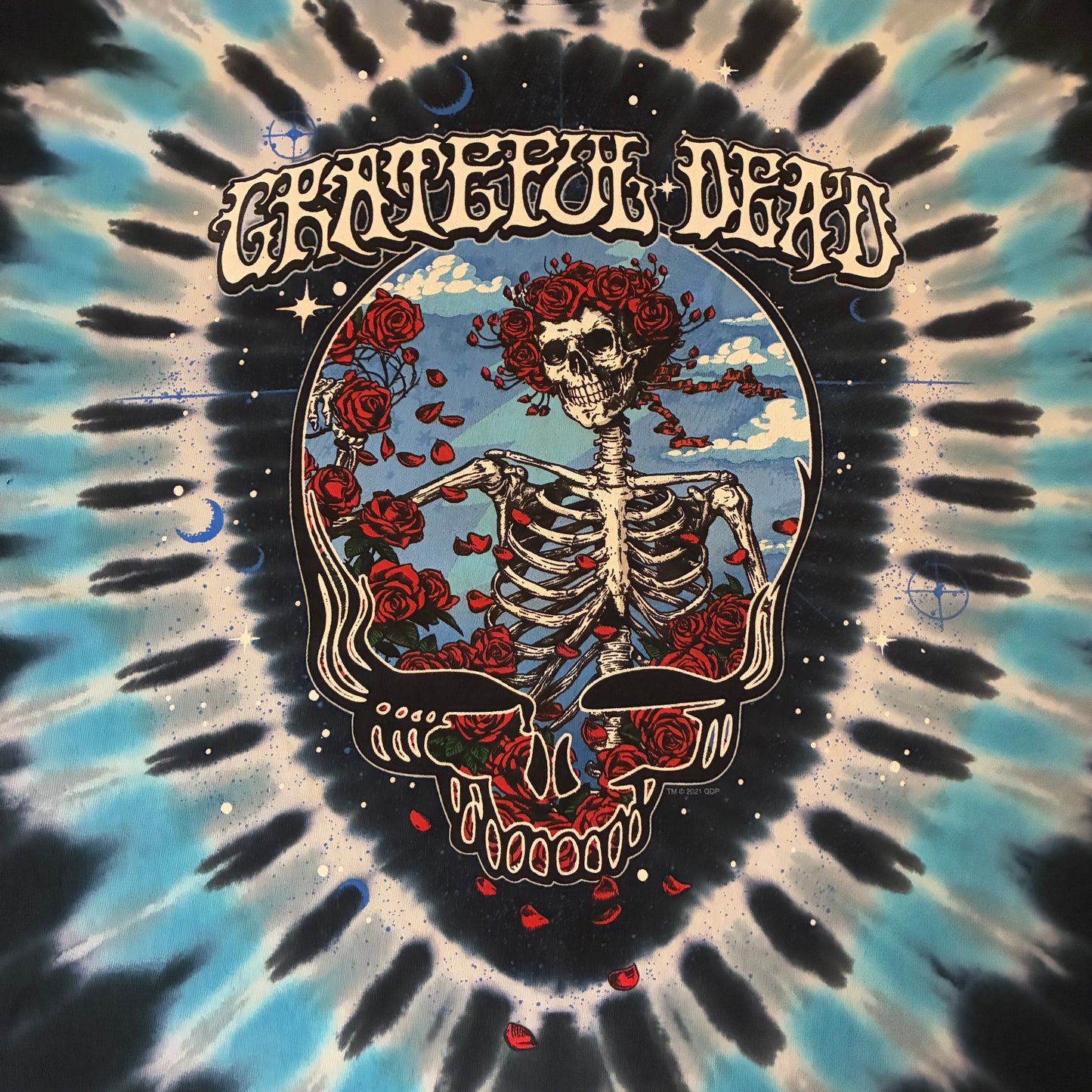 Liquid Blue Grateful Dead Steal Your Bertha Tie-Dye Tee (2XL)