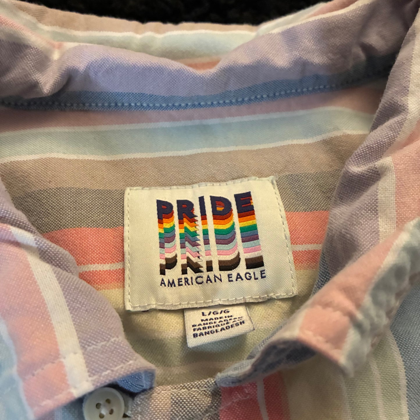 American Eagle Pride Button-Down (L)