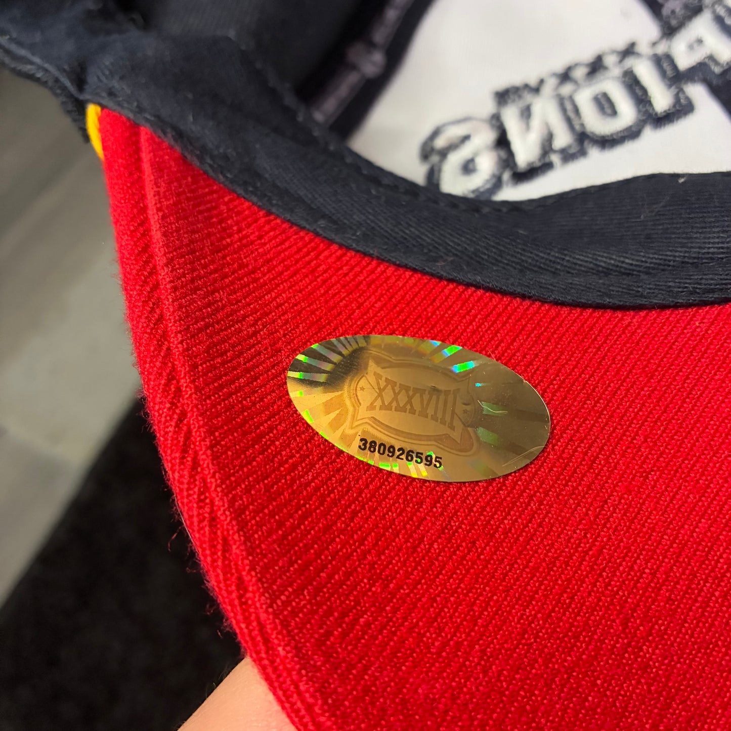 NFL Patriots Super Bowl 38 Champions Cap