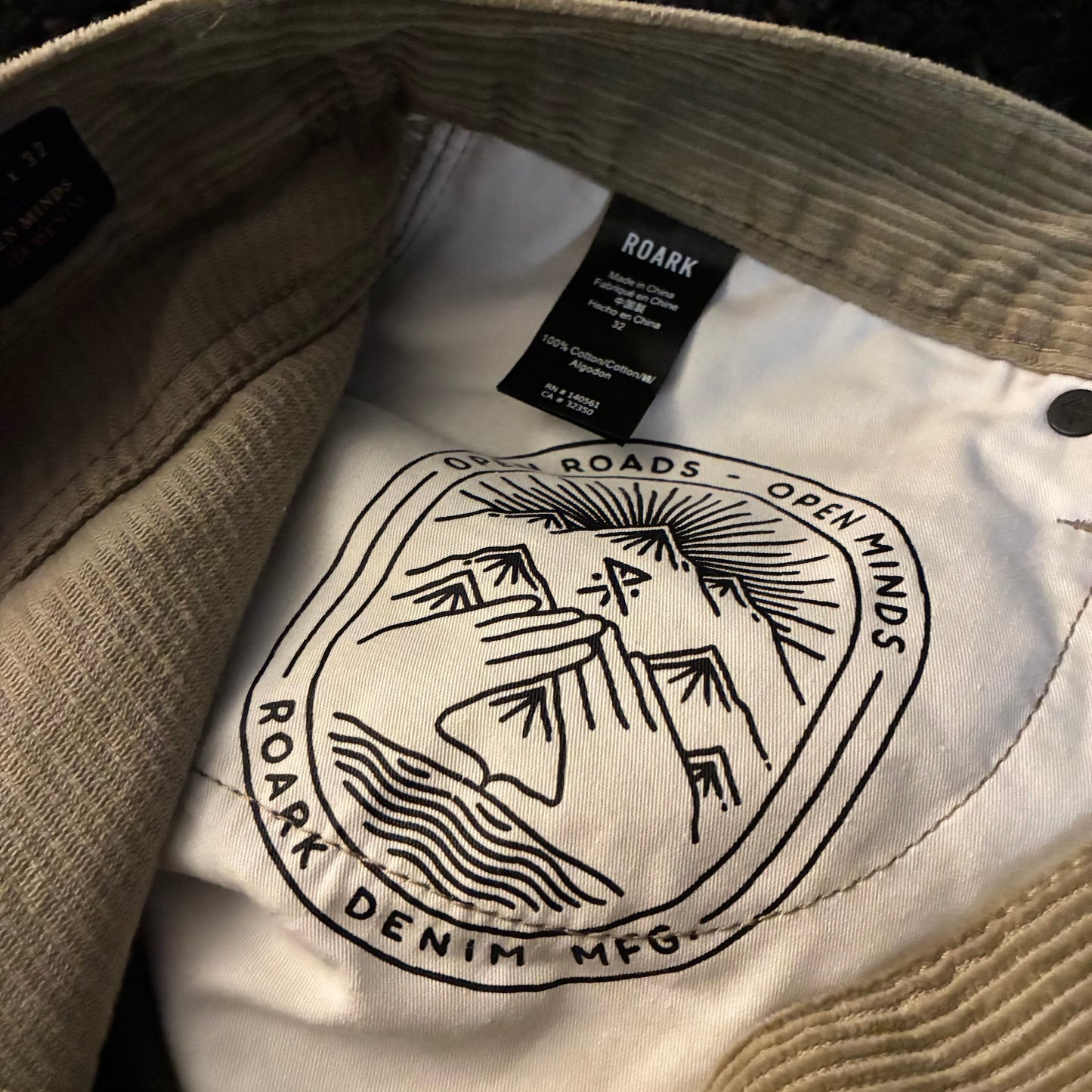 Roark Corduroy Pants (32x32) *New*