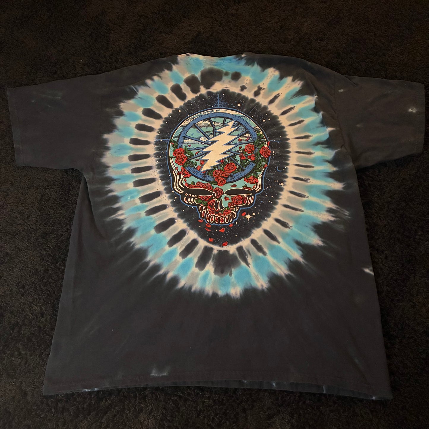 Liquid Blue Grateful Dead Steal Your Bertha Tie-Dye Tee (2XL)