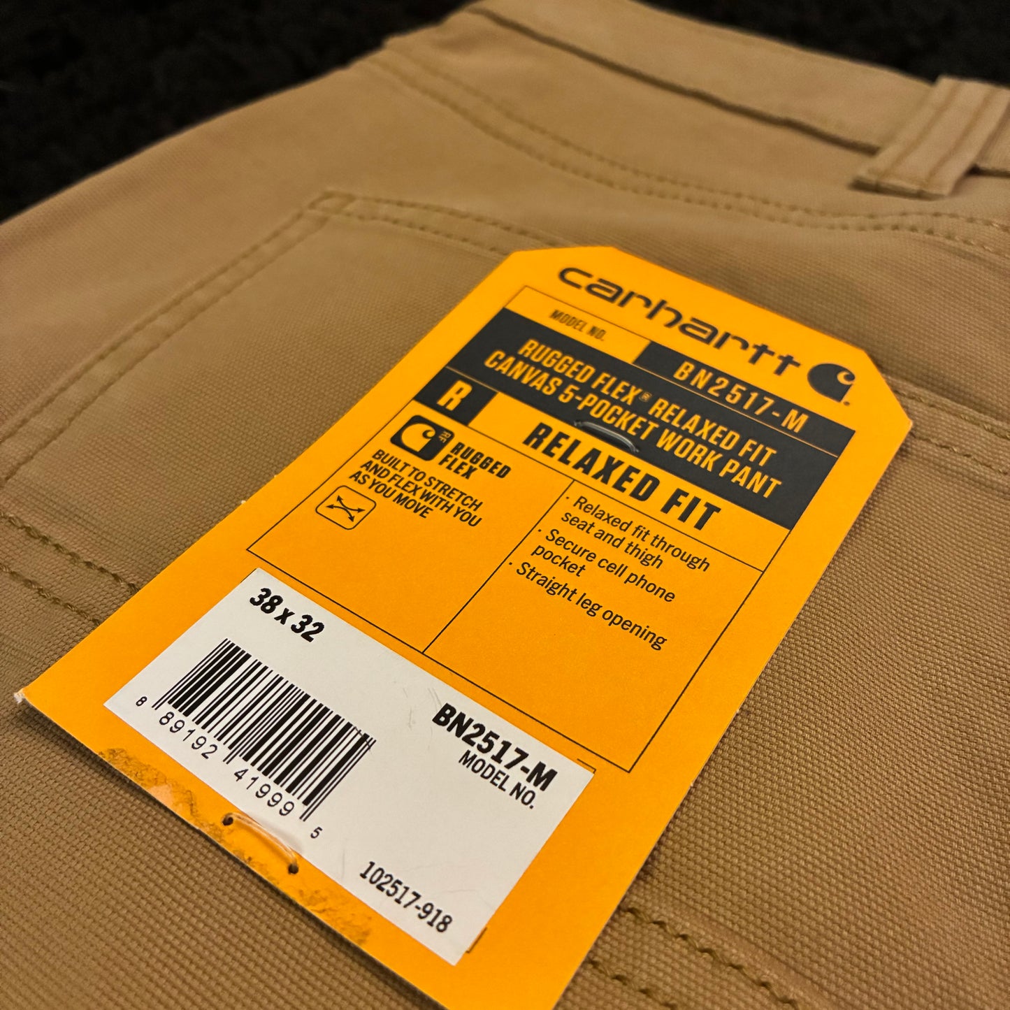 Carhartt Relaxed Fit Work Pants (38x32) *New*