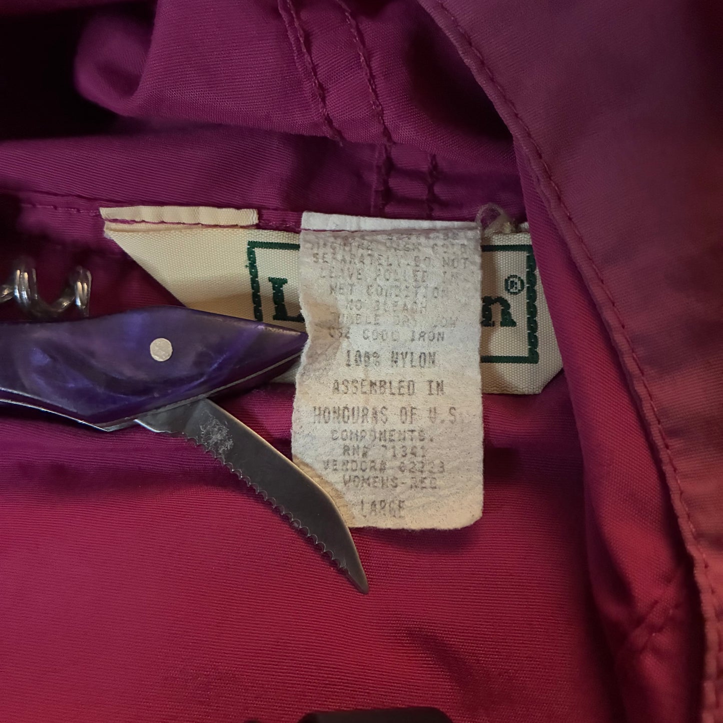 L.L. Bean Quarter Zip Windbreaker Pullover w/ Hood (L)