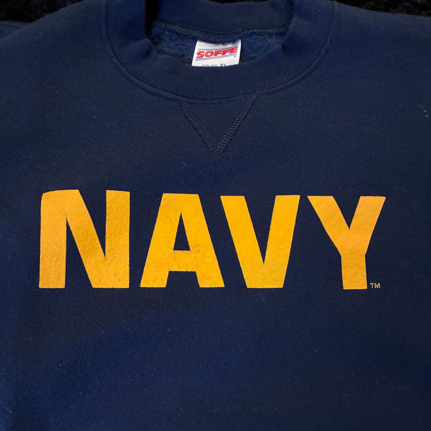 Navy Crewneck (XL - Fits M)