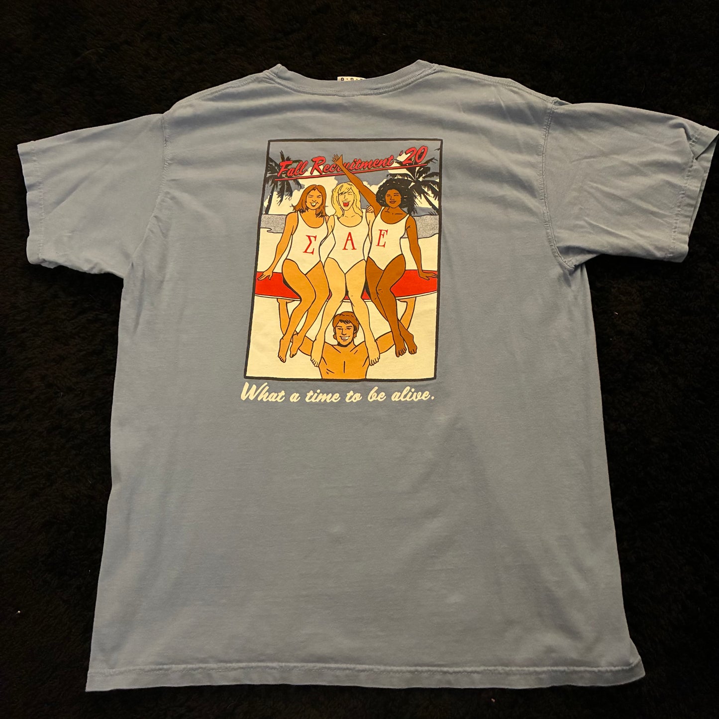 Rhode Island Greek Life Tee with Utility Pocket (L)