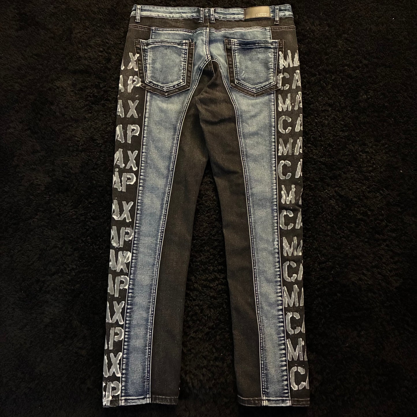 Two-Tone Side Print Jeans (36w)