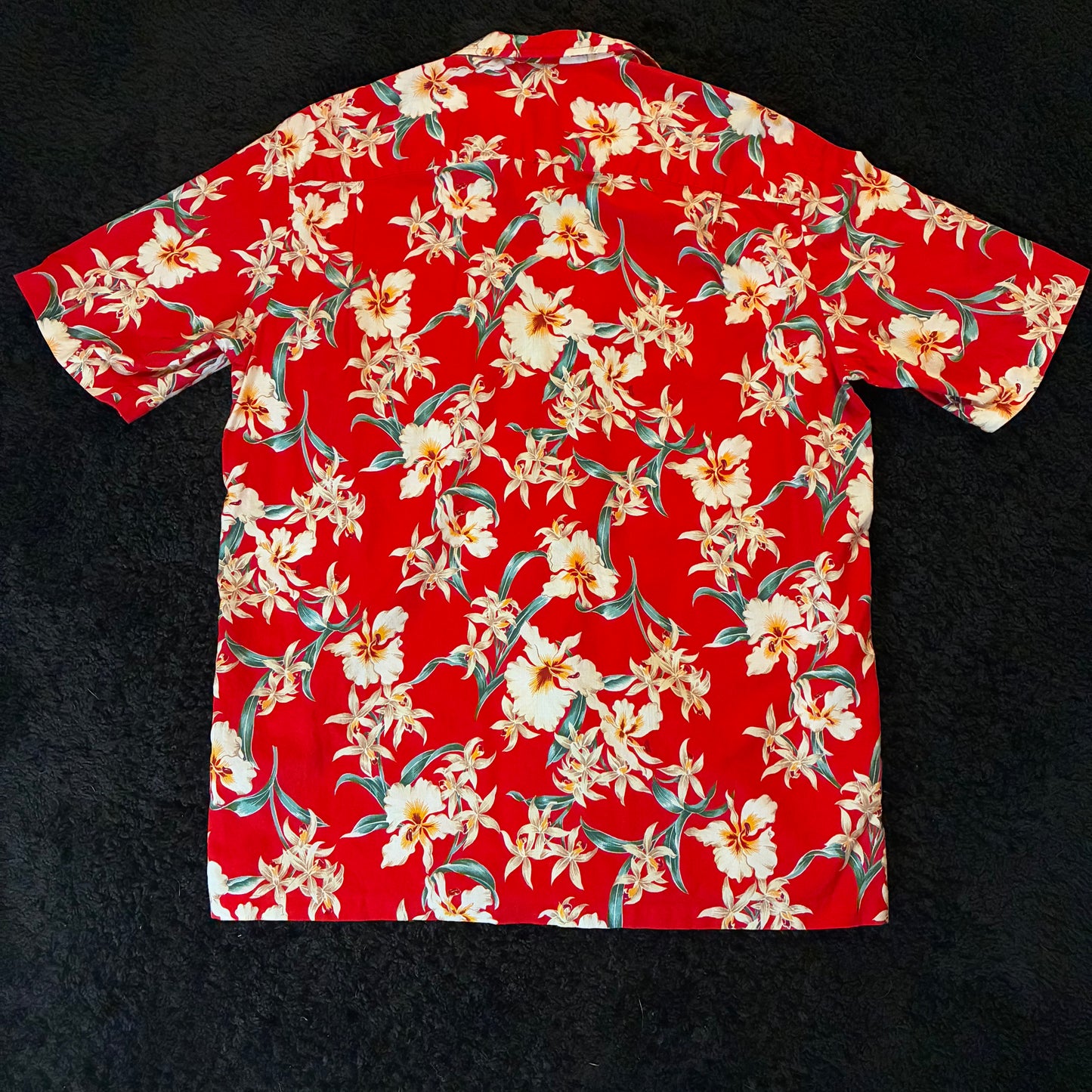 Royal Creations Floral AOP Utility Button-Down Shirt (L)