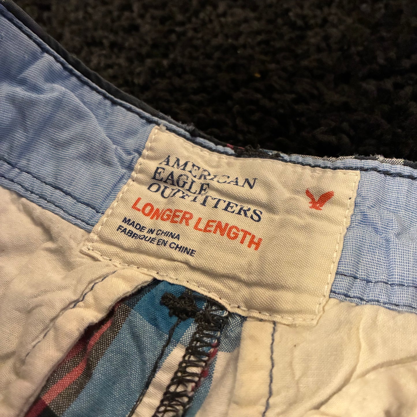 American Eagle Checkered-Chino Shorts (28w)