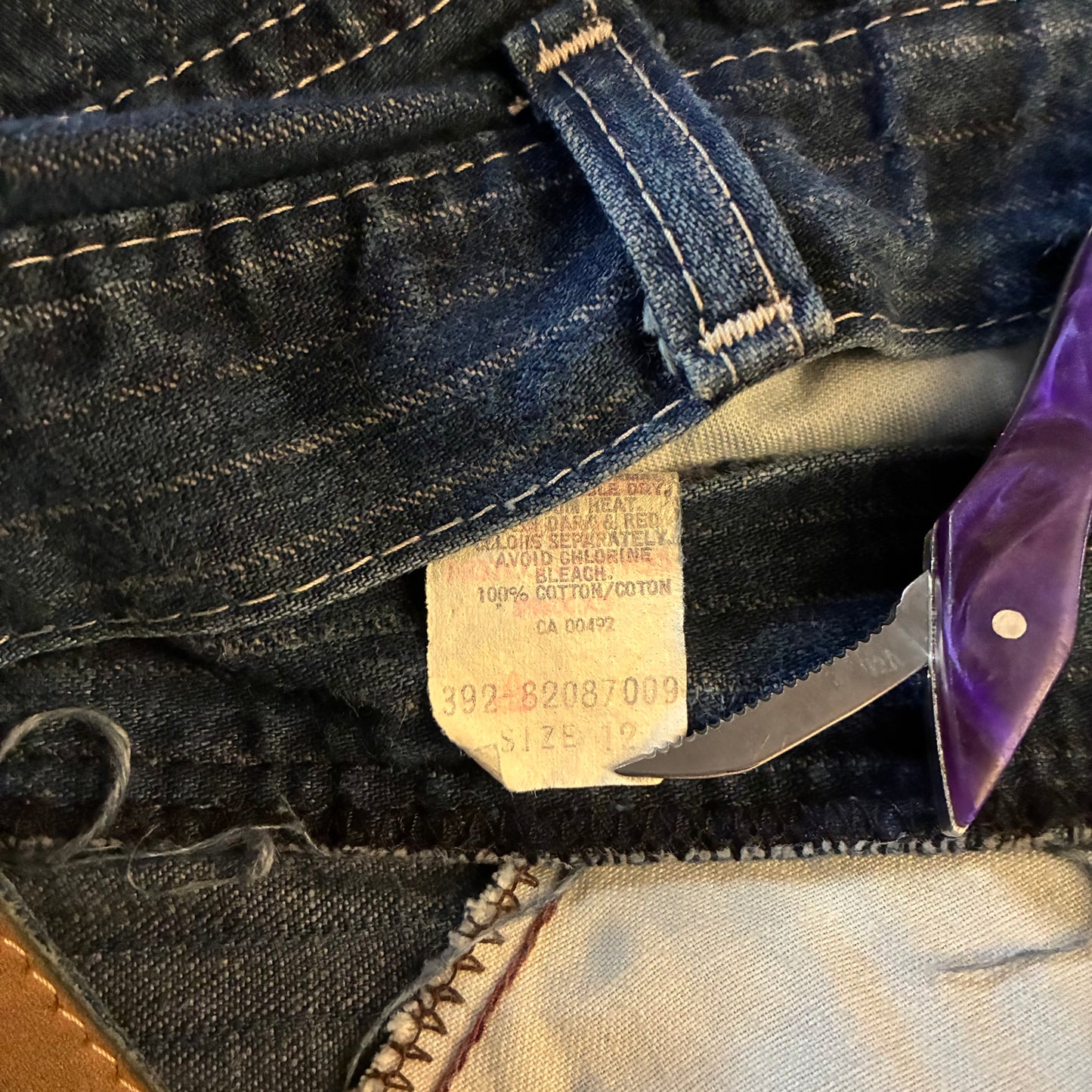 ‘80s Lee Pinstripe Jeans (Women’s 12)