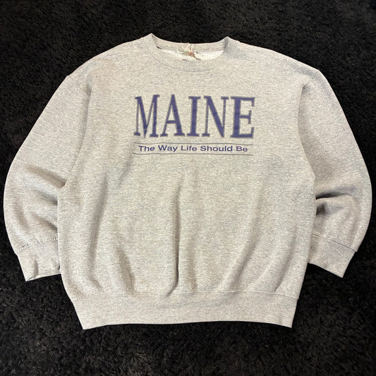 Maine The Way Life Should Be Crewneck (2XL)