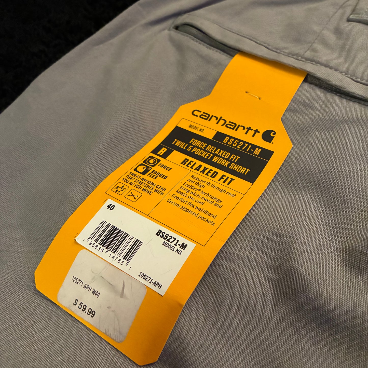 Carhartt 5-Pocket Work Shorts (40w) *New*