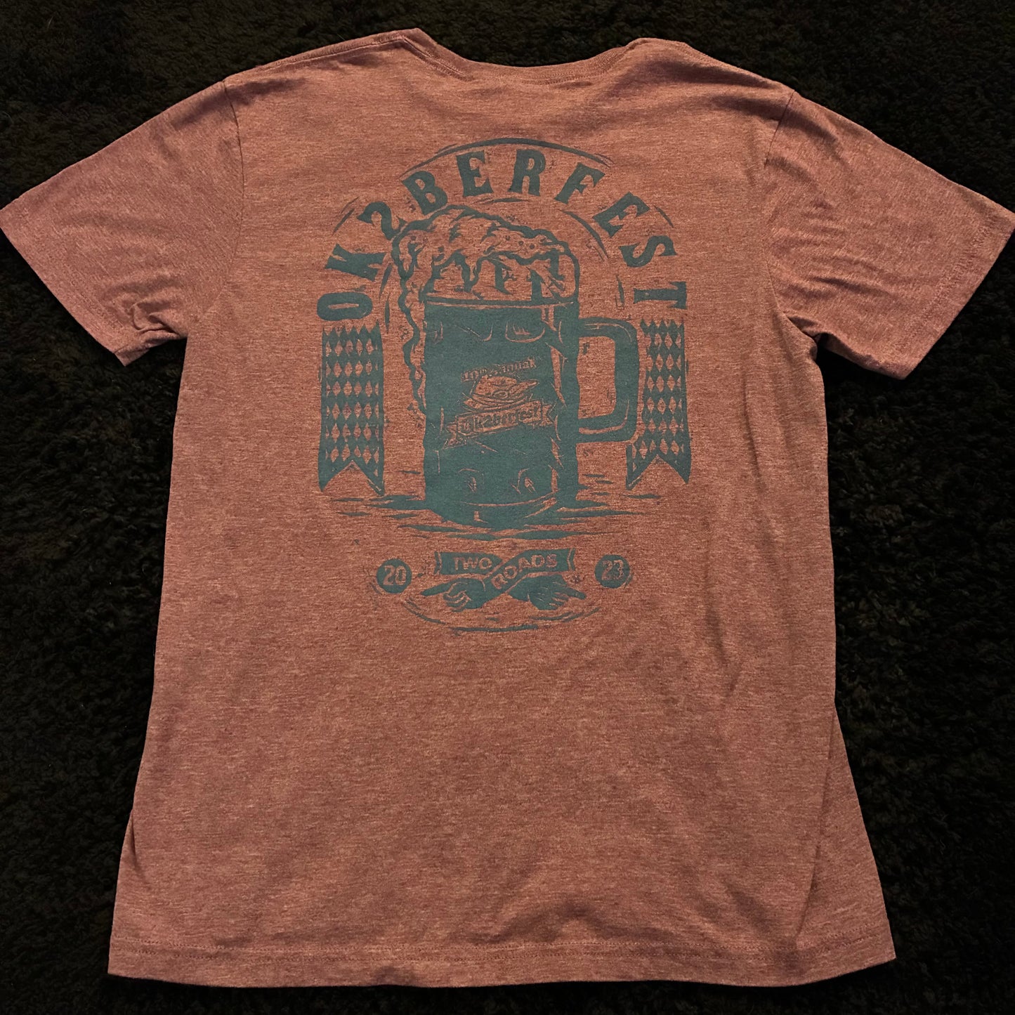 Two Roads Brewing Ok2berfest Logo Tee (M)