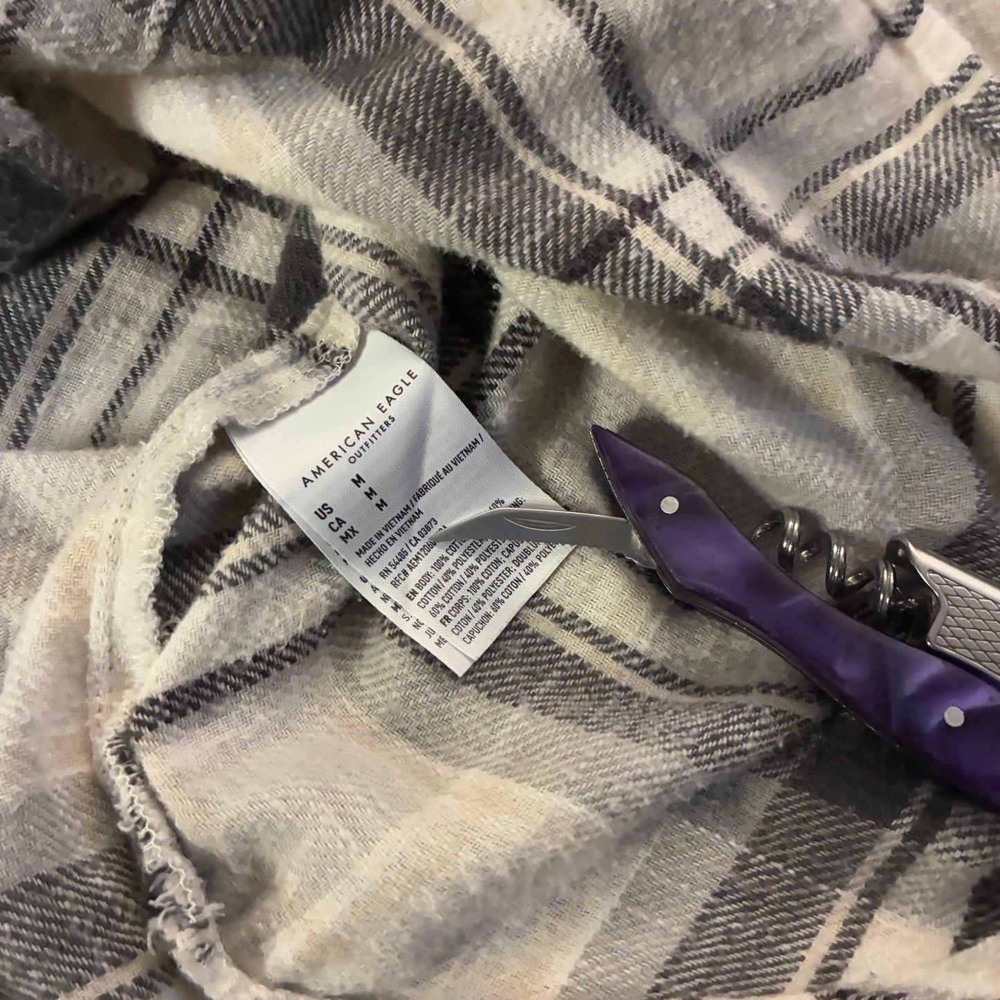 American Eagle Hooded Utility Flannel (M)