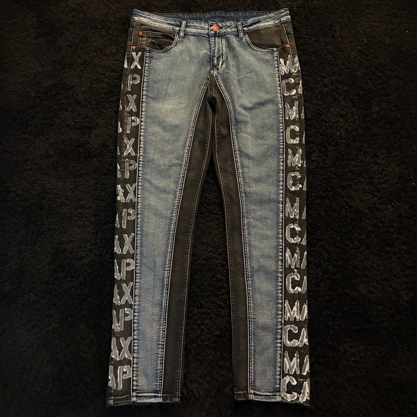 Two-Tone Side Print Jeans (36w)