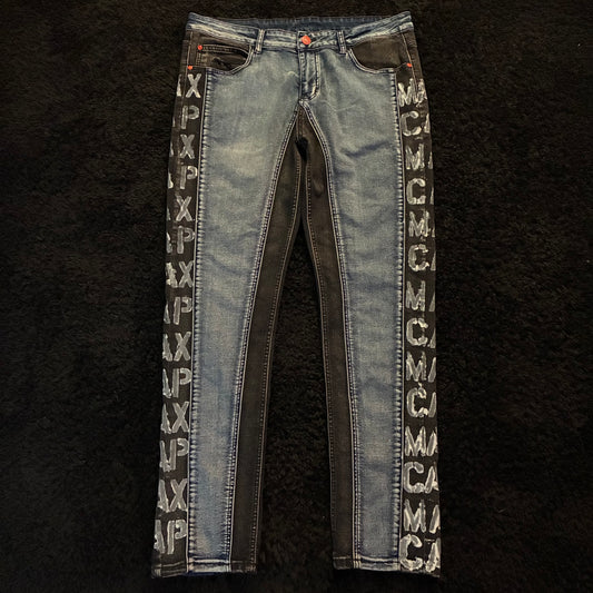 Two-Tone Side Print Jeans (36w)