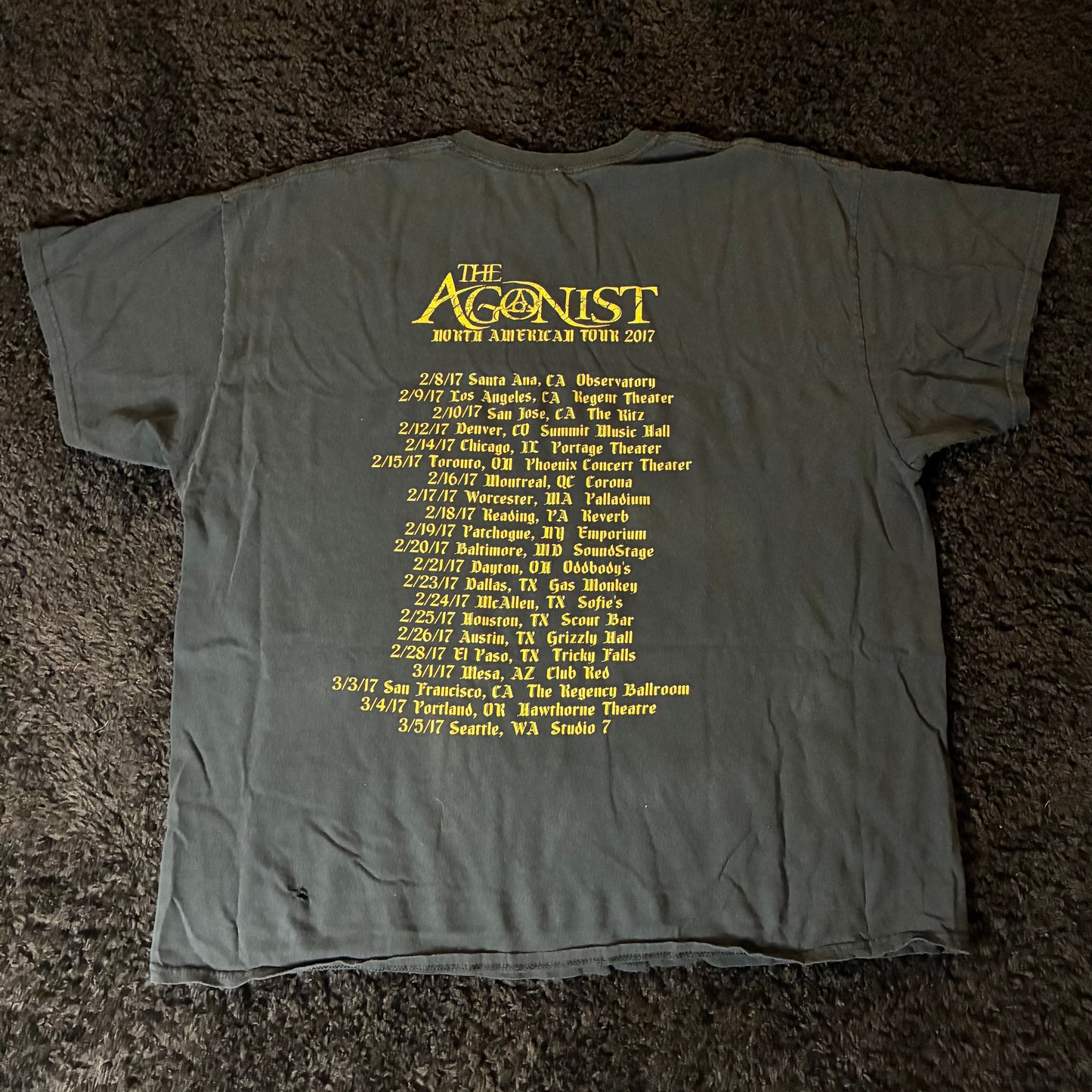 The Agonist North America Tour 2017 Tee (Fits L)