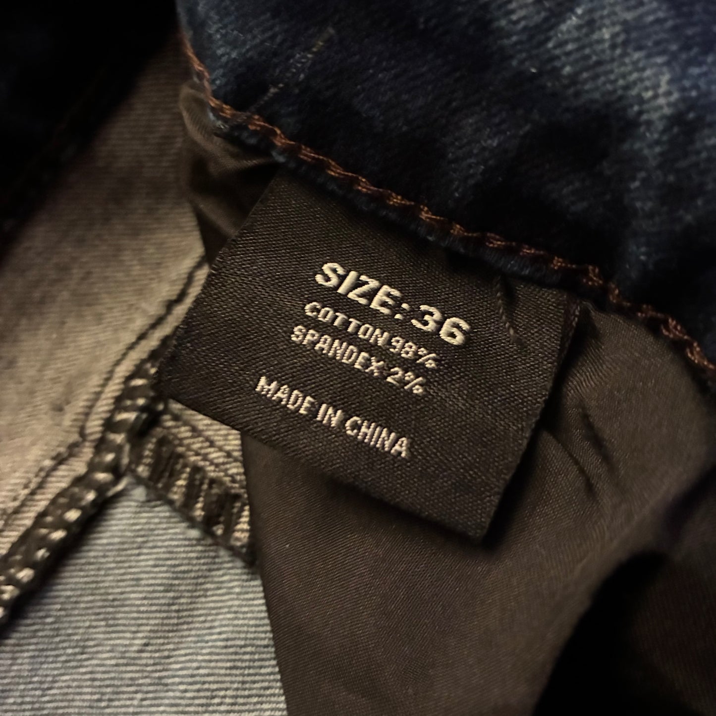 Two-Tone Side Print Jeans (36w)