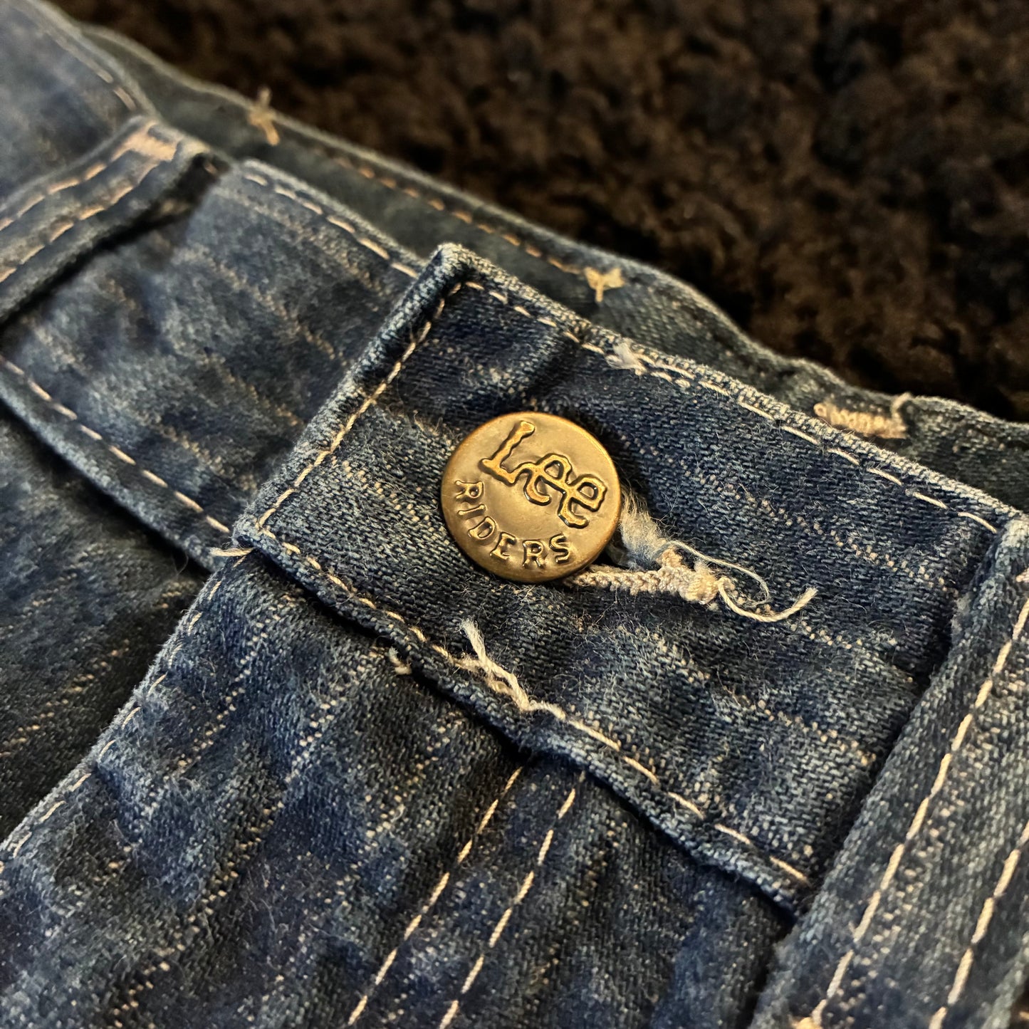 ‘80s Lee Pinstripe Jeans (Women’s 12)