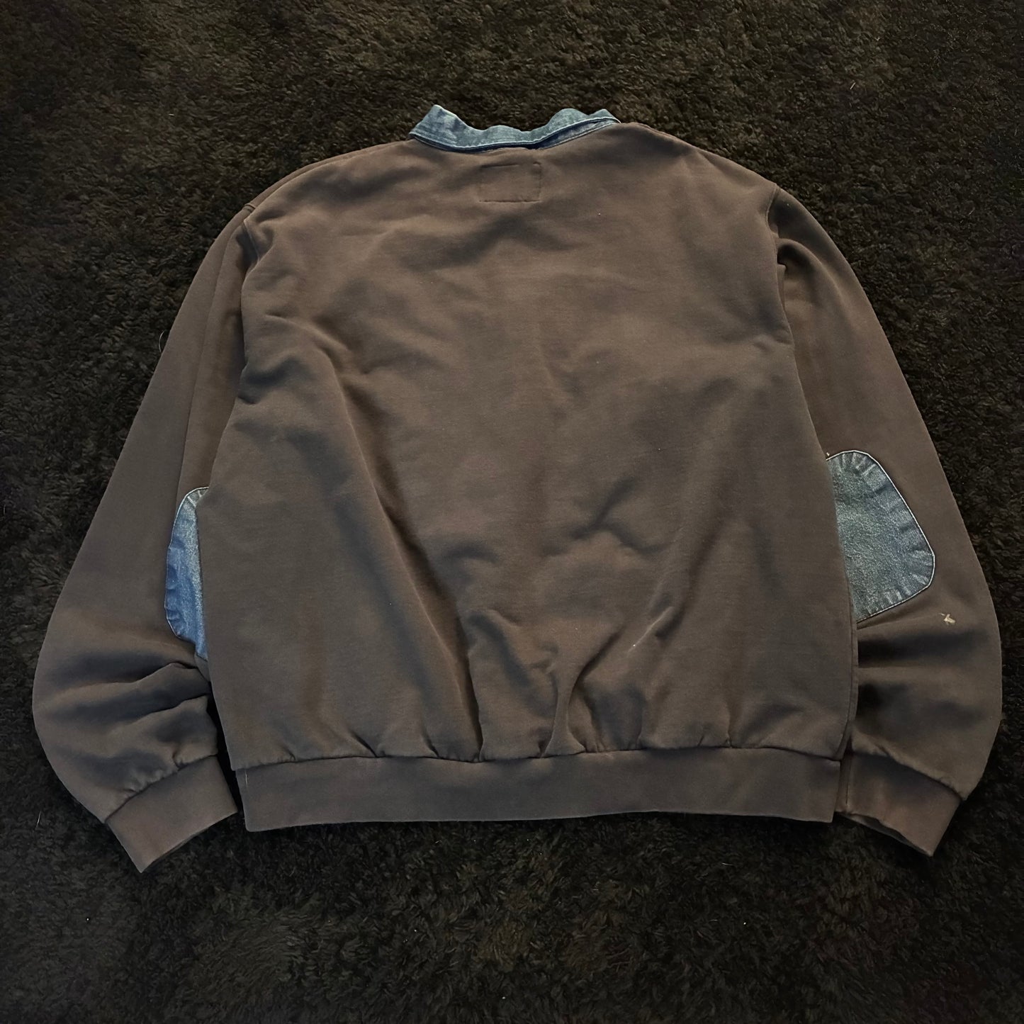 Providence Fire Dept. 1/4 Zip Long Sleeve w/ Denim Accents (4XL)