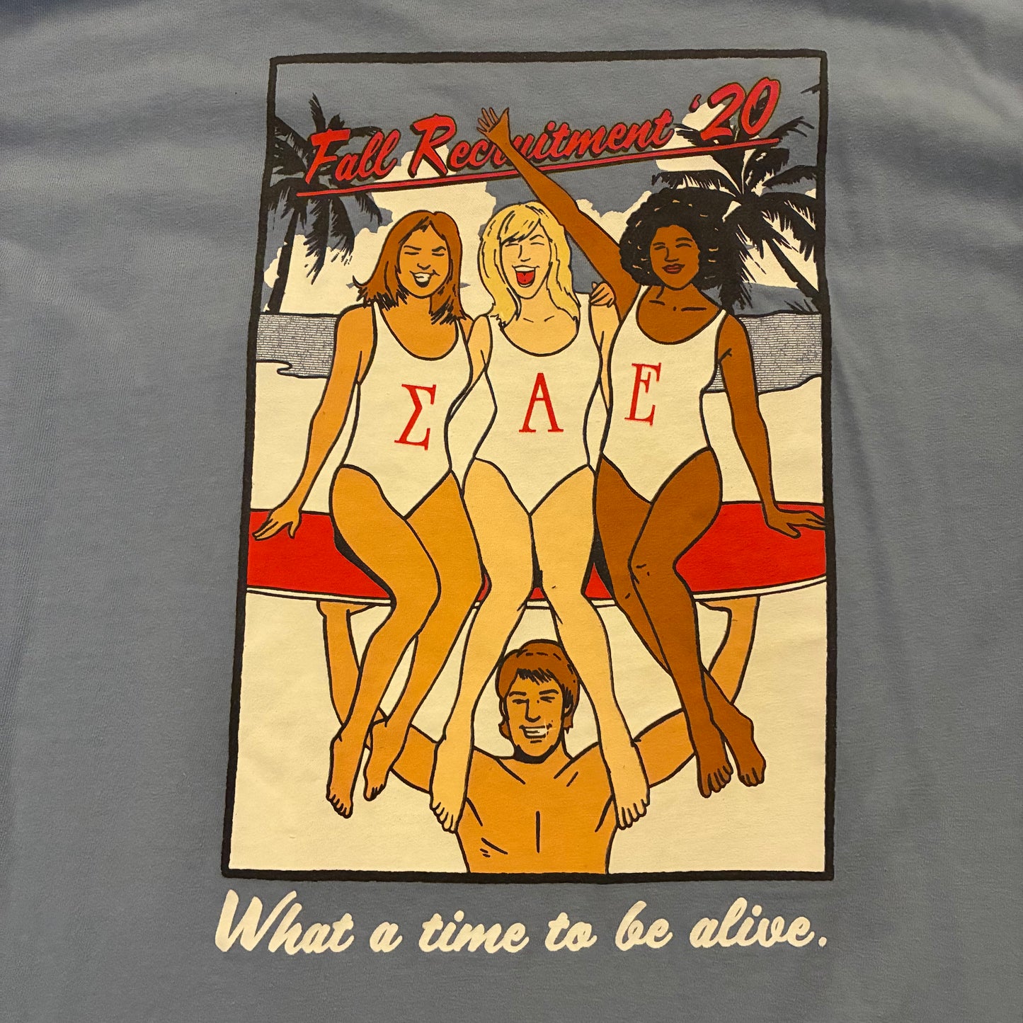 Rhode Island Greek Life Tee with Utility Pocket (L)