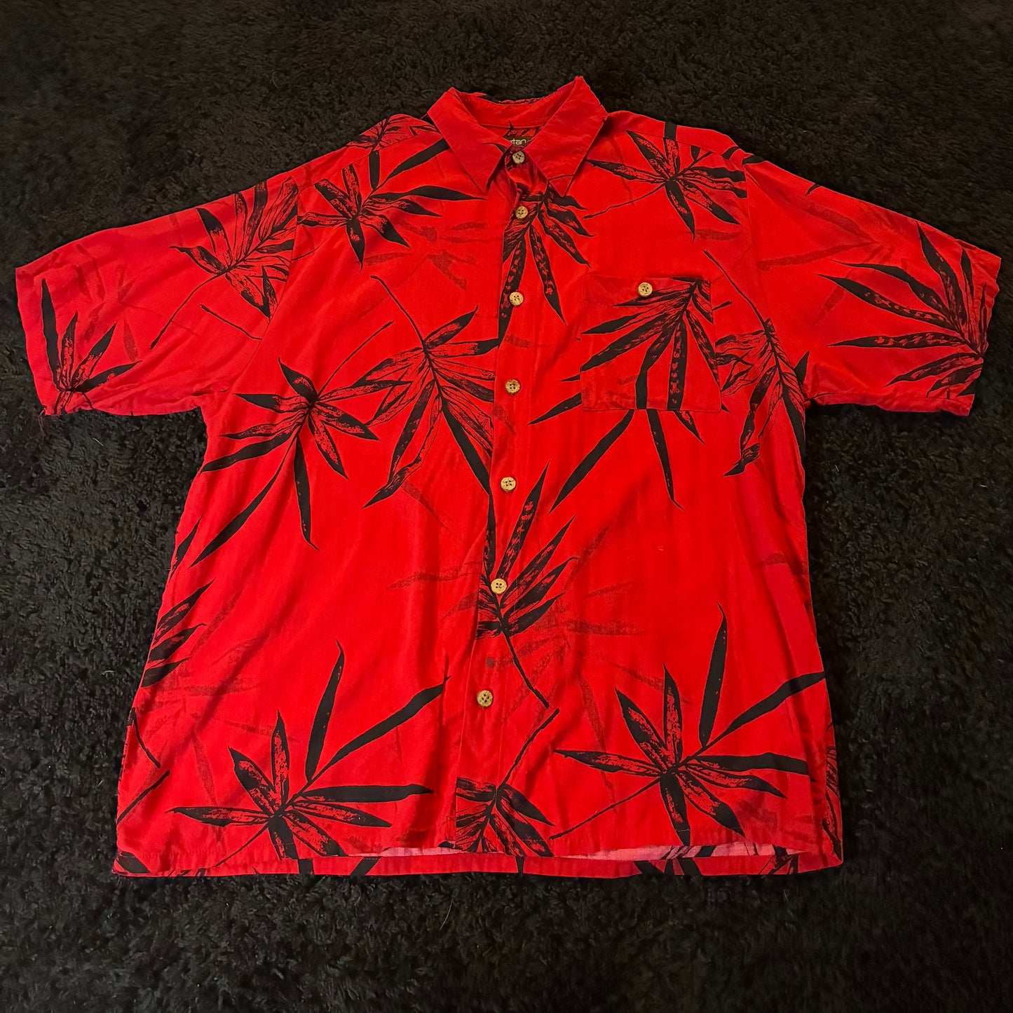 Puritan Floral AOP Utility Button-Down Shirt (L)