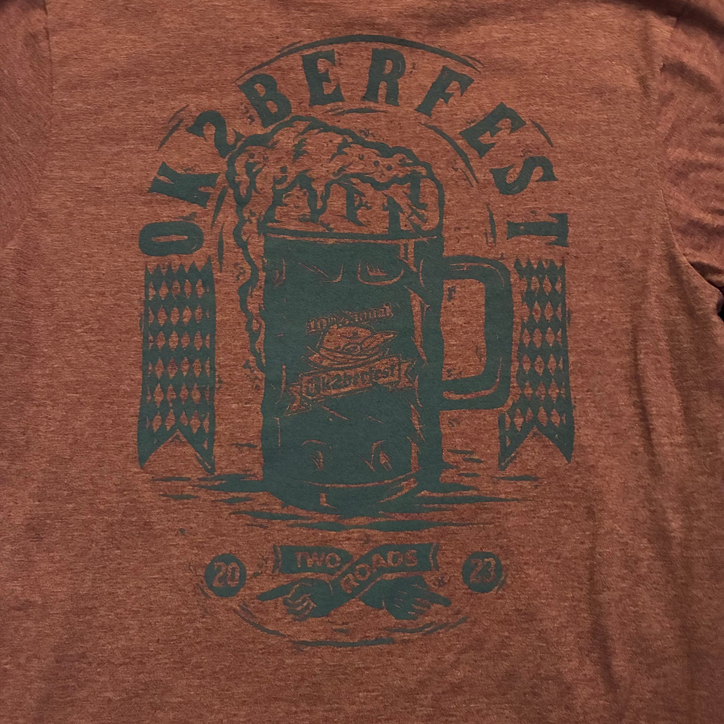 Two Roads Brewing Ok2berfest Logo Tee (M)